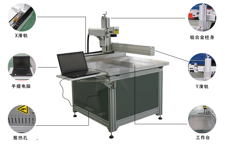 大幅面十字滑臺(tái)光纖激光打標(biāo)機(jī) 大幅面十字滑臺(tái)光纖激光打標(biāo)機(jī)